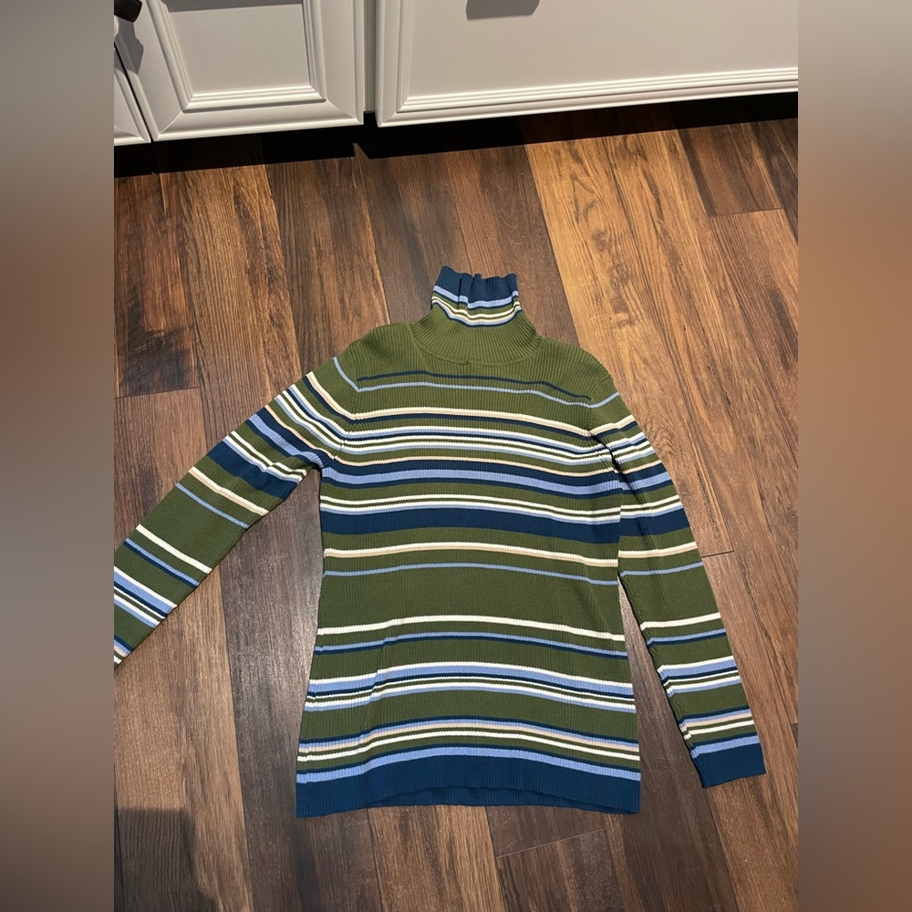Striped Thick Turtleneck
